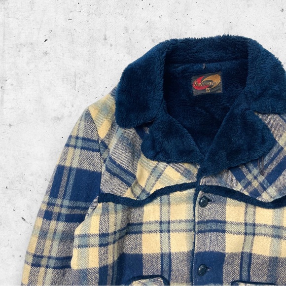 Vtg 60s 70s Trailmaster Fur Lined Plaid Jacket, Heavyweight, Hunting Sherpa, XL - Picture 4 of 9